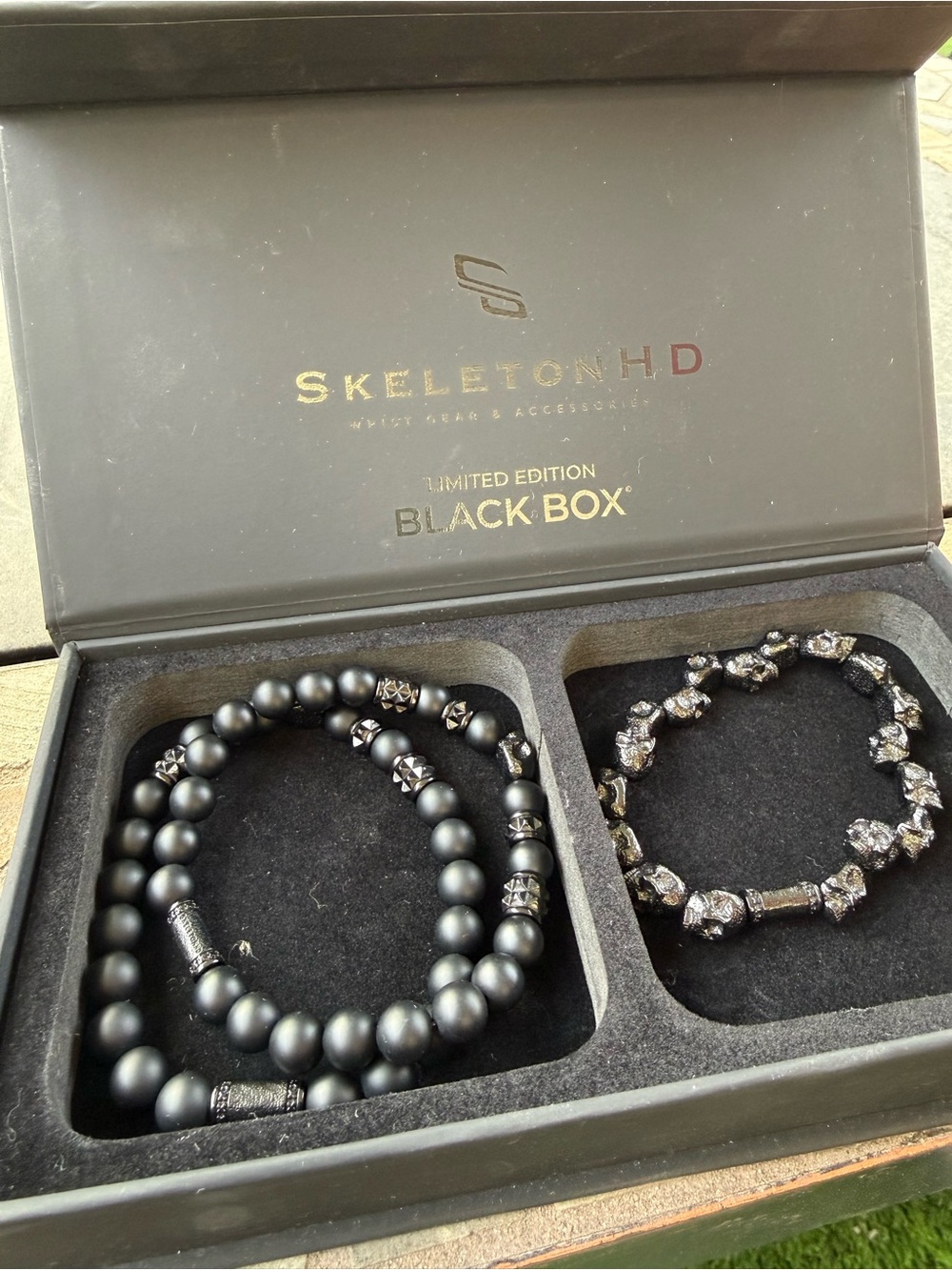 Limited Edition Matte Black Bead Bracelet Set